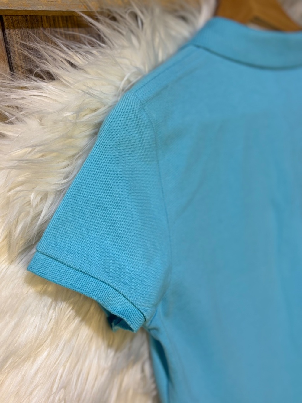 100% Cotton [Ralph Lauren] Turquoise Blue Embroidered Polo Midi Dress | Small - Picture 5 of 12